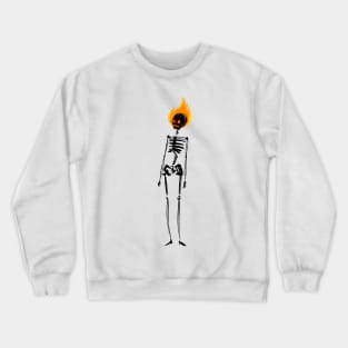 Skull skeleton on fire Crewneck Sweatshirt